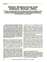 Human Streptococcus suis Outbreak Sichuan China