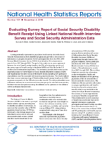 benefit receipt using linked National Health Interview Survey and Social Security Administration data