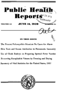 Public Health Reports  v 54 no 24  cover