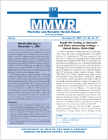 MMWR Morbidity and Mortality Weekly Report Vol 56 No 47 November 30 2007