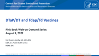 DTaPDT and TdapTd vaccines