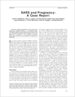 SARS and Pregnancy A Case Report
