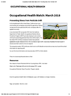 Preventing Illness from Pesticide Drift