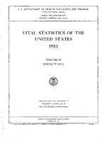 Vital Statistics of the United States 1953 Volume II