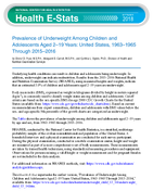 Prevalence of Underweight Among Children and Adolescents Aged 219 Years United States 19631965 Through 20152016
