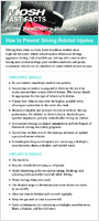 NIOSH Fast Facts Home Healthcare Workers How to Prevent DrivingRelated Injuries
