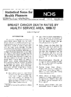 Breast cancer death rates by health service area 196872