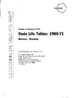 State life tables MontanaWyoming