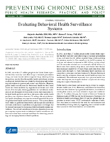 Evaluating Behavioral Health Surveillance Systems