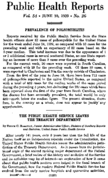 Public Health Reports  v 54 no 26 JUNE 30 1939
