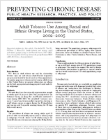 Adult Tobacco Use Among Racial and Ethnic Groups Living in the United States 20022005