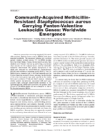 CommunityAcquired MethicillinResistant Staphylococcus aureus Carrying PantonValentine Leukocidin Genes Worldwide Emergence