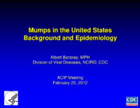 Mumps in the United States  background and epidemiology