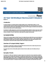 20YearOld Bricklayer Electrocuted in Maryland FACE 8719