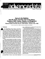 Aging in the Eighties Age 65 Years and Over and Living Alone Contacts with Family Friends and Neighbors Preliminary Data From the Supplement on Aging to the National Health Interview Survey United States JanuaryJune 1984