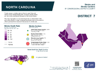 NC Congressional District 07 Stroke and Stroke Centers Map 118th Congress