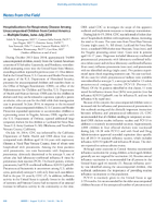 Notes from the Field Hospitalizations for Respiratory Disease Among Unaccompanied Children from Central America  Multiple States JuneJuly 2014