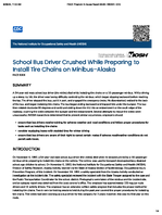 School Bus Driver Crushed While Preparing to Install Tire Chains on Minibus  Alaska FACE 9306
