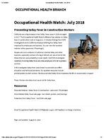 Preventing Valley Fever in Construction Workers