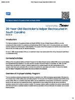 26YearOld Electricians Helper Electrocuted in South Carolina FACE 8633