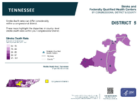TN Congressional District 05 Stroke and Federally Qualified Health Centers Map 118th Congress