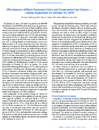 Effectiveness of Ebola Treatment Units and Community Care Centers  Liberia September 23October 31 2014