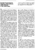 Standard Terminology For Reporting Of Reproductive Health Statistics In The US