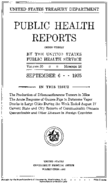 Public Health Reports  v 50 no 36  cover