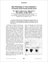 New Rickettsiae in ticks collected in territories of the former soviet union