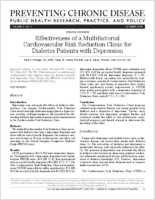 Effectiveness of a Multifactorial Cardiovascular Risk Reduction Clinic for Diabetes Patients with Depression