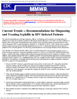 Current Trends Recommendations for Diagnosing and Treating Syphilis in HIVInfected Patients