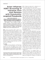Avian Influenza H5N1 Screening of Intensive Care Unit Patients with Communityacquired Pneumonia