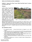 Farmer Dies When Tractor With FrontEnd Loader Overturns In Ditch and Pins Him