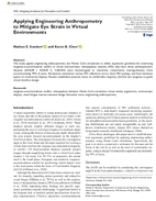 Applying Engineering Anthropometry to Mitigate Eye Strain in Virtual Environments
