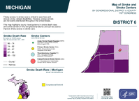MI Congressional District 06 Stroke and Stroke Centers Map 119th Congress