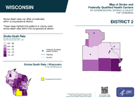 WI Congressional District 02 Stroke and Federally Qualified Health Centers Map 119th Congress