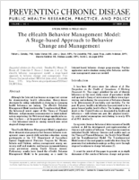 The eHealth Behavior Management Model A Stagebased Approach to Behavior Change and Management