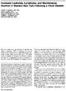 Increased leukemia lymphoma and spontaneous abortion in Western New York following a flood disaster