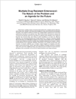 Multipledrug resistant enterococci the nature of the problem and an agenda for the future