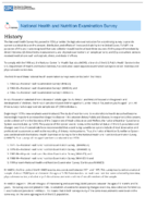 National Health and Nutrition Examination Survey History