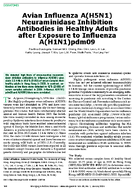 Avian Influenza AH5N1 Neuraminidase Inhibition Antibodies in Healthy Adults after Exposure to Influenza AH1N1pdm09