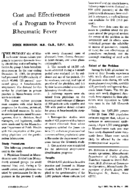 Cost and effectiveness of a program to prevent rheumatic fever