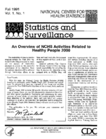 Healthy People 2000 Statistics and Surveillance Vol 1 No 1 Fall 1991