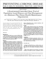 A Randomized Controlled Open Trial of Populationbased Disease and Case Management in a Medicare Plus Choice Health Maintenance Organization