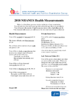 2018 NHANES health measurements