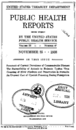 Public Health Reports  v 53 no 47  cover