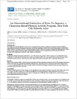 An Observational Evaluation of MoveToImprove a ClassroomBased Physical Activity Program New York City Schools 2010