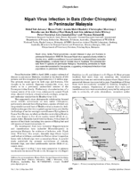 Nipah virus infection in bats order Chiroptera in peninsular Malaysia