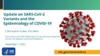 Update on SARSCoV2 variants and the epidemiology of COVID19