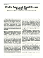 Wildlife Trade and Global Disease Emergence